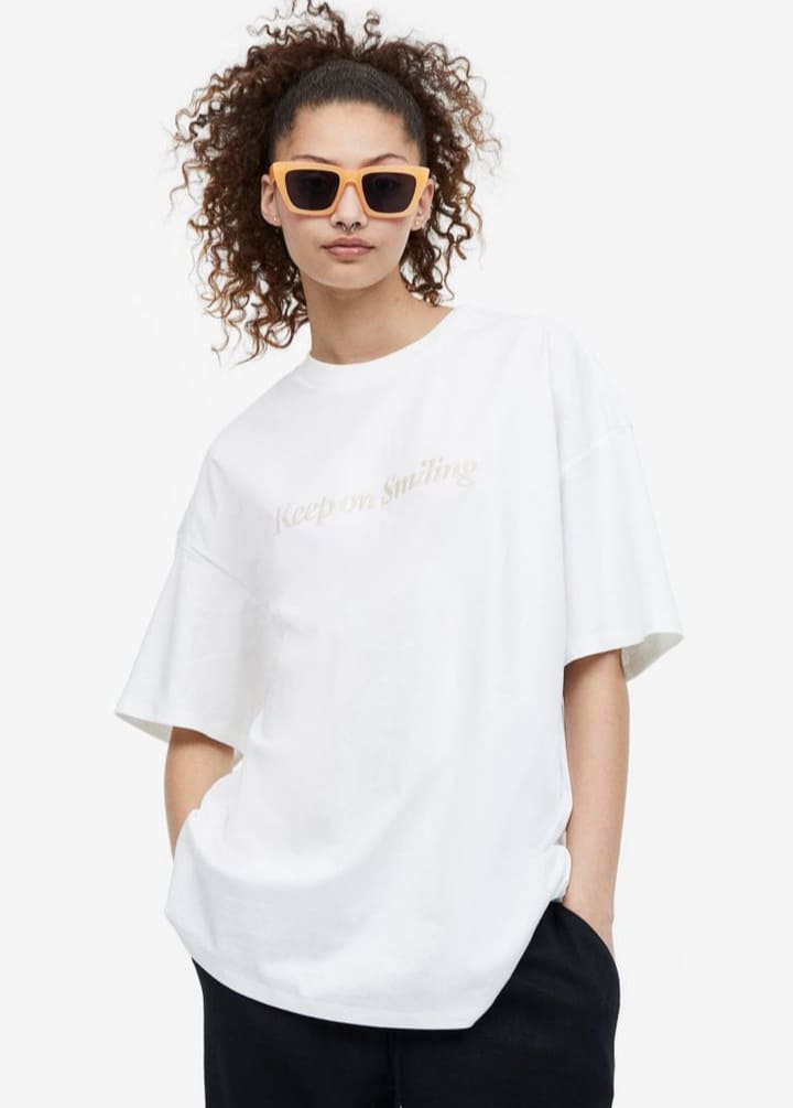 Oversize Baskılı Tişört